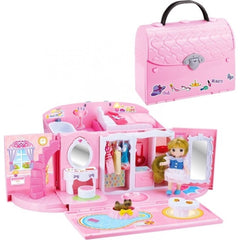 Căsuță de Păpuși 2 în 1 Tip Gentuță Portabilă — Distracție la Purte! 🎀🏰