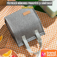 Geantă Termoizolantă Multifuncțională Gri — Menține Alimentele Proaspete! 🥗❄️