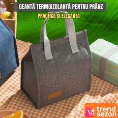 Geantă Termoizolantă Multifuncțională Gri — Menține Alimentele Proaspete! 🥗❄️