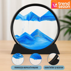 Obiect Decorativ 3D cu Nisip Albastru — Relaxare și Eleganță 📦✨