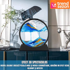 Obiect Decorativ 3D cu Nisip Albastru — Relaxare și Eleganță 📦✨