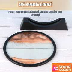 Obiect Decorativ 3D cu Nisip Colorat și Masă Rotativă 360° — Inspirație și Relaxare ✨🌈