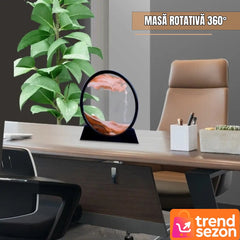 Obiect Decorativ 3D cu Nisip Colorat și Masă Rotativă 360° — Inspirație și Relaxare ✨🌈