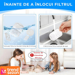 Set 4 Filtre pentru Dispenser de Apă Automat - Hidratare Pură pentru Pisici și Câini 🐾💧