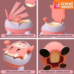 Olita pentru Copii cu Design Vacuta și Manere Ergonomice — Învățare Distractivă! 🐮💖
