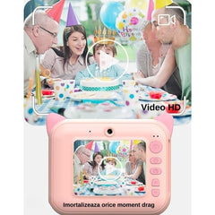 Aparat Foto pentru Copii cu Imprimare Instant și Ecran 2.4 inch — Distracție Creativă! 📸🎉