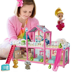Casă de Păpuși 179 piese cu 2 etaje și Accesorii Completo — Distracție fără Limite! 🎉🏠