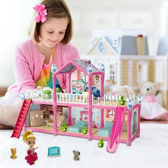 Casă de Păpuși 179 piese cu 2 etaje și Accesorii Completo — Distracție fără Limite! 🎉🏠