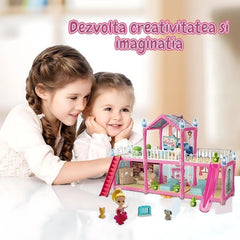Casă de Păpuși 179 piese cu 2 etaje și Accesorii Completo — Distracție fără Limite! 🎉🏠