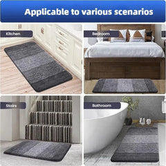 Covoraș de Baie Gri cu Design Modern și Absoarbție Rapidă — Confort și Siguranță! 💧✨