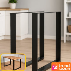 Set 2 Picioare Masa din Metal Negru Mat — Design Industrial Modern 🖤🏗️