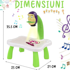 Masa de Desen Interactivă cu Proiector Hologramă — Distracție și Învățare 🎨✨