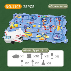 Set Puzzle Educațional Interactiv Pista Avion − Stimulează Imaginația! 🚀🧩