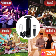 Set Deschizător Vin 2-in-1 cu Aerator și Dop Vacuum — Eleganță și Funcționalitate 🍷✨