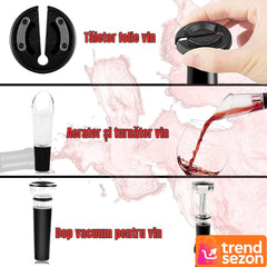 Set Deschizător Vin 2-in-1 cu Aerator și Dop Vacuum — Eleganță și Funcționalitate 🍷✨