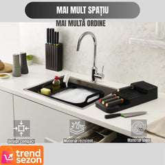 Suport Sertar pentru Cuțite Compact și Ergonomic — Siguranță Rai! 🔪✨