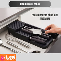Suport Sertar pentru Cuțite Compact și Ergonomic — Siguranță Rai! 🔪✨