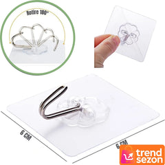 Set 10 Cărlice Autoadezive Rotative 180° pentru Organizare — Design Elegant și Reutilizabil 🏡✨