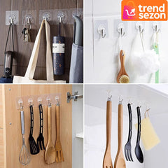 Set 10 Cărlice Autoadezive Rotative 180° pentru Organizare — Design Elegant și Reutilizabil 🏡✨