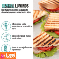 Sandwich-Maker 3în1 cu Grill și Presă Panini — Gătește Rapid & Delicious! 🍽️⚡