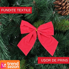 Brad de Crăciun Artificial 1.8 m cu Suport Metalic și Decoratii Complete — Magie de Sărbători 🎄✨