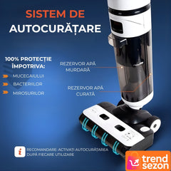 Aspirator Vertical cu Spalare și Autocurățare — Putere 12000Pa 🚀💧