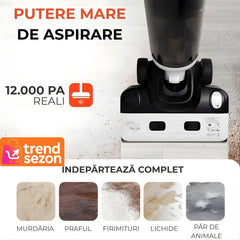 Aspirator Vertical cu Spalare și Autocurățare — Putere 12000Pa 🚀💧