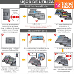 Organizator Sertar Extensibil 3 Nivele — Spatiu Maxim pentru Bijuterii & Cosmectice 🧴✨
