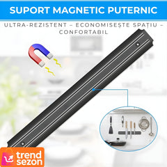 Suport Magnetic pentru Ustensile de Bucătărie 33x5 cm — Organizare Eficientă 🍽️✨