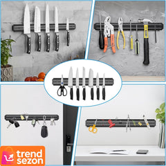 Suport Magnetic pentru Ustensile de Bucătărie 33x5 cm — Organizare Eficientă 🍽️✨