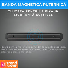 Suport Magnetic pentru Ustensile de Bucătărie 55x5 cm — Organizează cu Stil 🍴✨