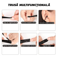 Set Manichiură și Pedichiură 15 Piese din Inox — Îngrijire Premium pentru Unghii ✨✂️