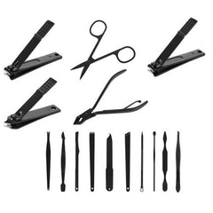 Set Manichiură și Pedichiură 15 Piese din Inox — Îngrijire Premium pentru Unghii ✨✂️
