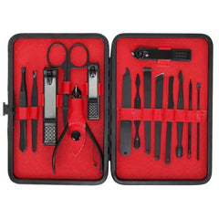 Set Manichiură și Pedichiură 15 Piese din Inox — Îngrijire Premium pentru Unghii ✨✂️