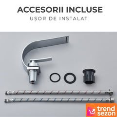 Robinet Baie Tip Cascadă din Alamă cu Design Modern — Flux Uniform de Apă 🚿✨