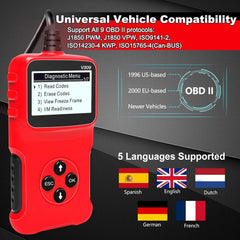 Tester Auto OBD2 cu Ecran LCD Mare V309 — Diagnostice Precise Rapid 🚗💨