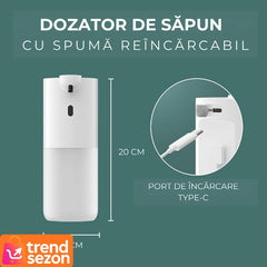 Dozator Automat pentru Săpun Spumă cu Senzor Infraroșu — Igienă Modernă 🤲✨