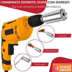 Adaptor Cheie Universal 7-19 mm cu Pini Ajustabili — Ideal pentru Proiecte DIY 🔧✨