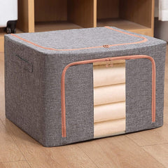 Cutie Depozitare Pliabilă Textil 100 Litri cu Capac și Fermoar — Spațiu Organizat 🌟📦