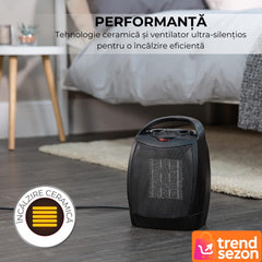 Aerotermă Electrică Portabilă 1500W cu Ceramica PTC — Căldură Instantanee pentru Camere de Până la 15 mp 🔥🌟