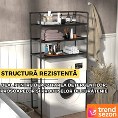 Raft Modular cu 3 Polite pentru Spații Mici — Organizare Inteligentă 🛁✨