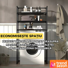Raft Modular cu 3 Polite pentru Spații Mici — Organizare Inteligentă 🛁✨