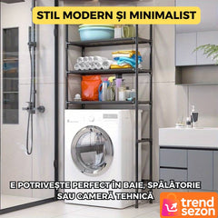Raft Modular cu 3 Polite pentru Spații Mici — Organizare Inteligentă 🛁✨
