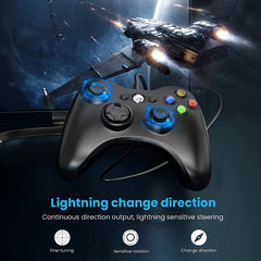 Controller Gaming USB Ergonomic pentru PC și Xbox 360 — Experiență Realistă 🎮✨