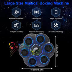 Placa de Box Interactivă cu Muzică și LED — Antrenament Distractiv Acasă 🎶💡