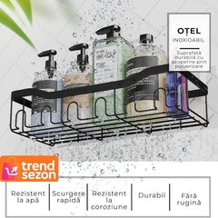 Organizator Duș din Oțel Inoxidabil cu Montaj Rapid — Spațiu Optimizat 🛁✨