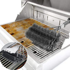 Perie Grătar Inox 2 în 1 cu Racletă — Curățare Rapidă și Eficientă! 🔥✨