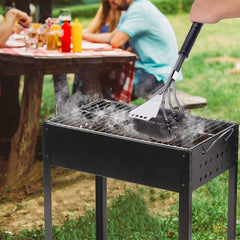 Perie Grătar Inox 2 în 1 cu Racletă — Curățare Rapidă și Eficientă! 🔥✨