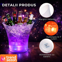 Frapieră Inteligentă cu Boxă Bluetooth & LED-uri RGB — Distracție Garantată! 🍹🎶