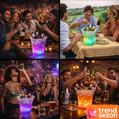Frapieră Inteligentă cu Boxă Bluetooth & LED-uri RGB — Distracție Garantată! 🍹🎶